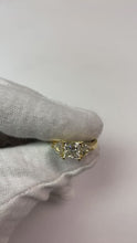 2.75 Ct. 3 Stone Princess and Trilliant Cut Natural Earth Mined Diamond Engagement Ring