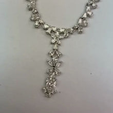 14K White Gold Natural Earth Mined Diamond Women Necklace 27 Carats New