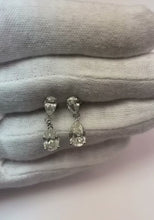 4.70 Carats Pear Natural Earth Mined Diamond Drop Women Earring White Gold 14K