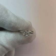 1 Carat Round Natural Earth Mined Diamond Solitaire Ring White Gold