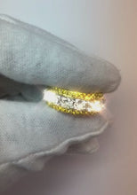 Eternity Wedding Band 9.20 Carats Two Tone Women Real Natural Earth Mined Diamond Jewellery