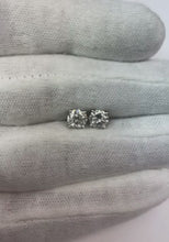 Gorgeous Round Cut 2 Ct Natural Earth Mined Diamonds Lady Studs Earrings 14K White Gold