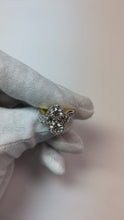 Toi Et Moi Gold Round Old Miner Natural Earth Mined Diamond Ring Two Tone 4.50 Carats