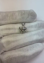 Big Heart Natural Earth Mined Diamond Necklace Pendant 3 Carats White Gold Prong Set