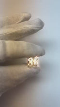 3 Natural Earth Mined DIAMOND ( NOT LAB GROWN ) Ladies Hoop Gold Earrings