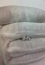 Round Natural Earth Mined Diamond Studs Earring 1.30 Carats White Gold 14K