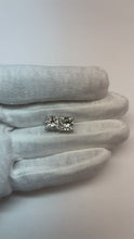 Big 6 Carat Princess Real Natural Earth Mined DIAMOND ( NOT LAB GROWN ) Studs Earrings Pair Gold