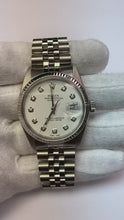 Rolex Datejust 36 mm White Mother Of Pearl Diamond Dial Stainless Steel Watch