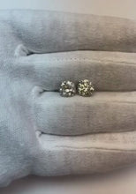 Big Solitaire 4.40 Ct Round Cut Natural Earth Mined Diamond Lady Stud Earring White Gold