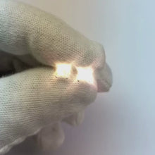 1.5 Carat Princess Cut Stud Natural Earth Mined Diamond Earring White Gold 14K