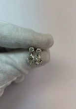 2.5 Carats Pear And Round Cut Ladies Drop Earring Natural Earth Mined Diamond