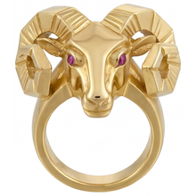 Purple Amethyst Round Cut Gemstone Ring in 14K Yellow Gold – main view