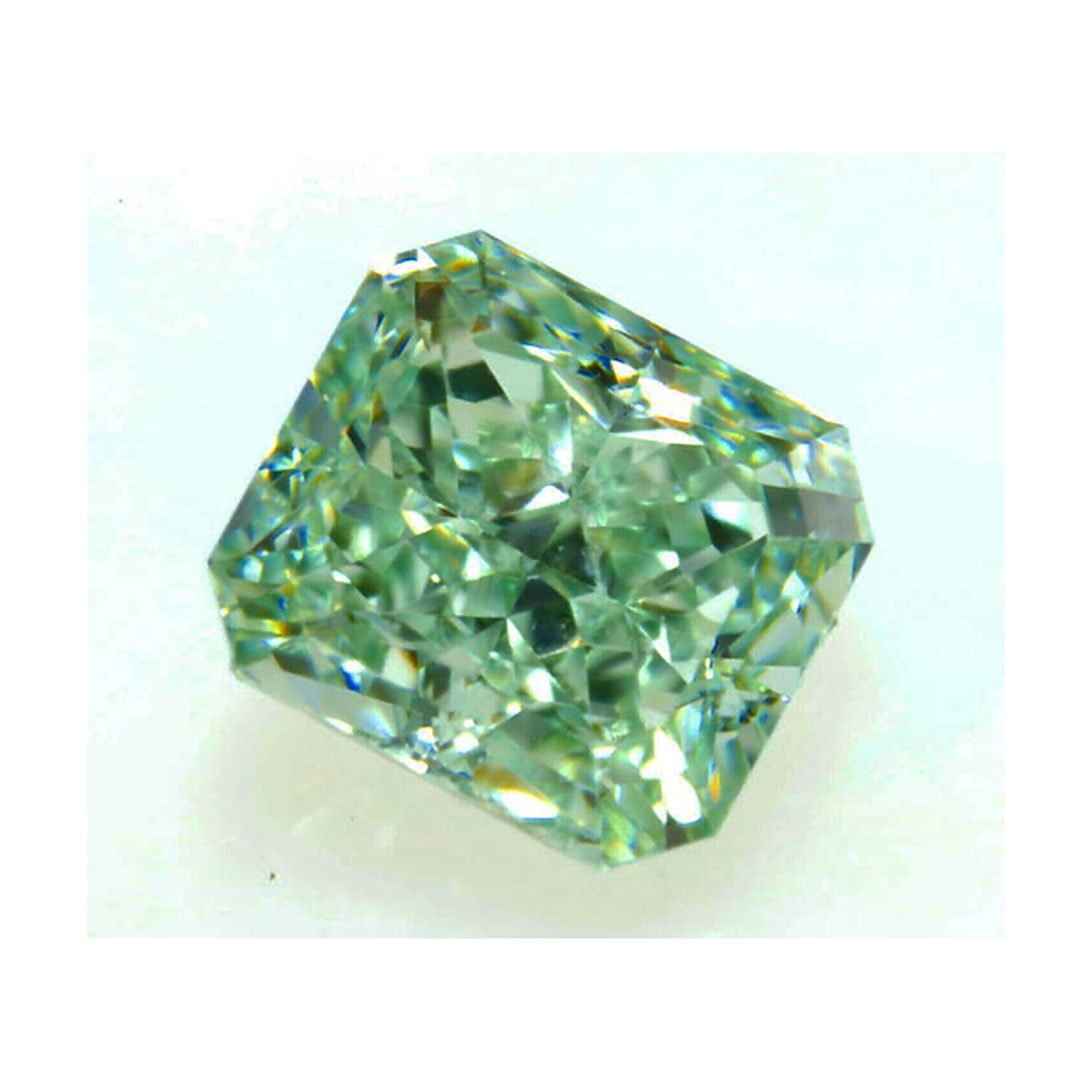 Green Enhanced Natural Radiant Cut Loose Diamond 4 Carat