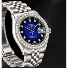 Rolex 1601 Datejust 36mm Blue Diamond Dial Stainless Steel Watch