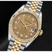 Rolex 16013 Datejust 36mm Champagne Jubilee Diamond Dial Two Tone Watch