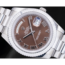 Rolex 41mm Day Date II 218239 Chocolate Roman Dial White Gold President Bracelet 18K