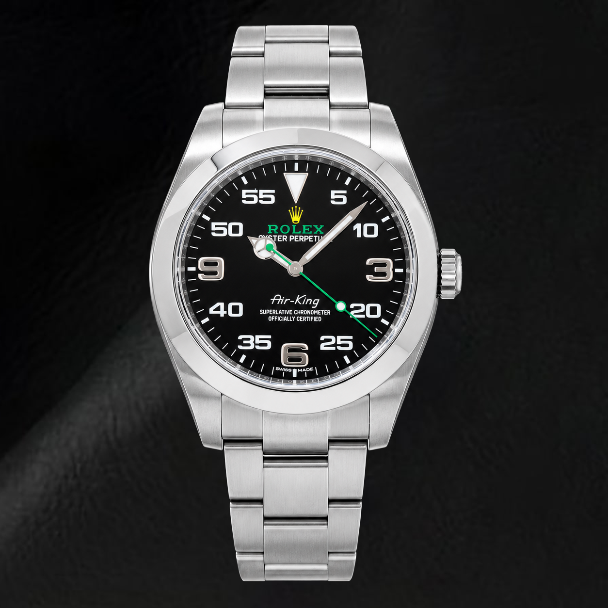 Rolex Air-King 116900 40mm Bloodhound Black Dial Stainless Steel Watch