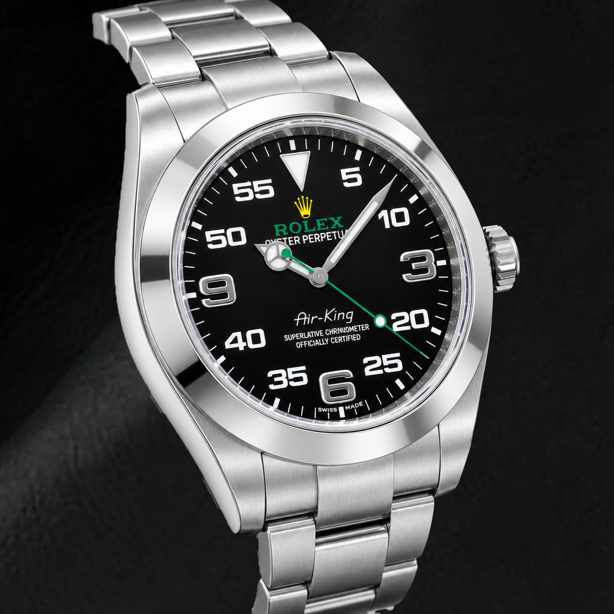 Rolex Air-King 116900 40mm Bloodhound Black Dial Stainless Steel Watch