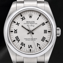 Rolex Air-King 34mm 114200 Silver Roman Dial Stainless Steel Watch Oyster Bracelet