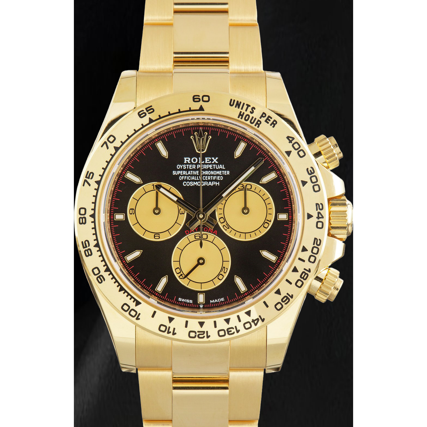 Rolex Cosmograph Daytona 126508 40mm Black Dial Yellow Gold Watch