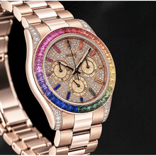 Rolex Cosmograph Daytona 40mm 116505 Diamond Paved Rainbow Hour Dial Rose Gold Watch