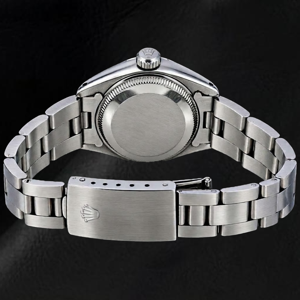 Rolex Date 26mm 6916 Blue Dial Smooth Bezel Stainless Steel Watch