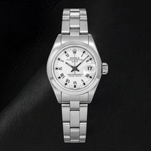 Rolex Date 69160 26mm White Roman Dial Stainless Steel Watch
