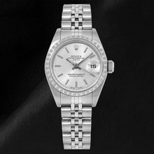 Rolex Date 6924 26mm Silver Stick Dial Stainless Steel Jubilee Bracelet Watch