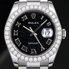 Rolex Datejust 116200 36mm Black Jubilee Roman Dial Stainless Steel Watch