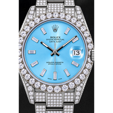 Rolex Datejust 116200 36mm Ice Blue Baguette Diamond Dial Stainless Steel Watch