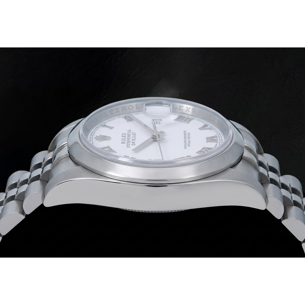 Rolex Datejust 116200 36mm White Roman Dial Stainless Steel Watch
