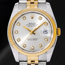Rolex Datejust 116233 36mm Silver Diamond Dial Two Tone Watch