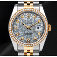 Rolex Datejust 116233 Silver Diamond Dial 36mm Two Tone Watch