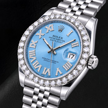Rolex Datejust 116234 36mm Ice Blue Roman Diamond Dial Stainless Steel Watch