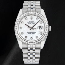 Rolex Datejust 116234 36mm White Mother of Pearl Diamond Dial Stainless Steel Watch