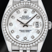 Rolex Datejust 116234 36mm White Mother of Pearl Diamond Dial Stainless Steel Watch