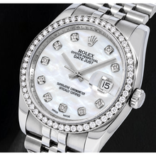 Rolex Datejust 116234 36mm White Mother of Pearl Diamond Dial Stainless Steel Watch