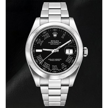 Rolex Datejust 116300 41mm Black Roman Dial Stainless Steel Watch