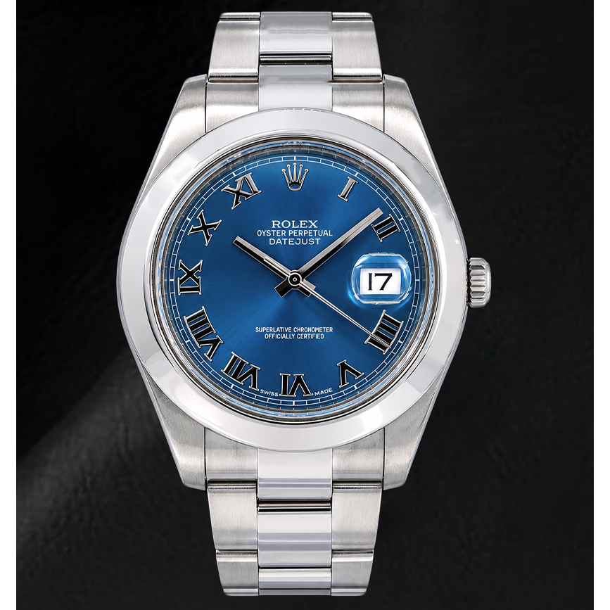 Rolex Datejust 116300 41mm Blue Roman Dial Stainless Steel Watch