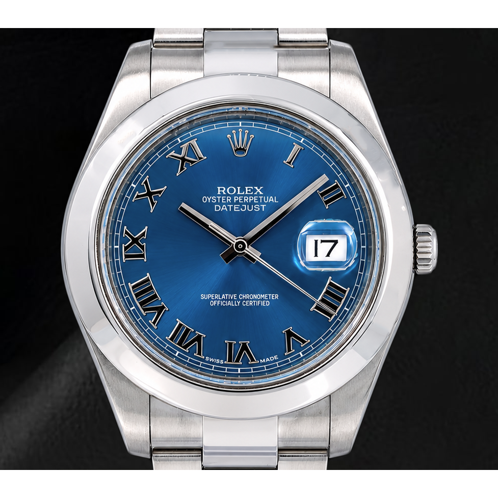Rolex Datejust 116300 41mm Blue Roman Dial Stainless Steel Watch
