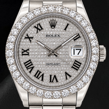 Rolex Datejust 116300 41mm Diamond Paved Roman Dial Stainless Steel Watch