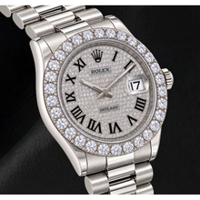Rolex Datejust 116300 41mm Diamond Paved Roman Dial Stainless Steel Watch