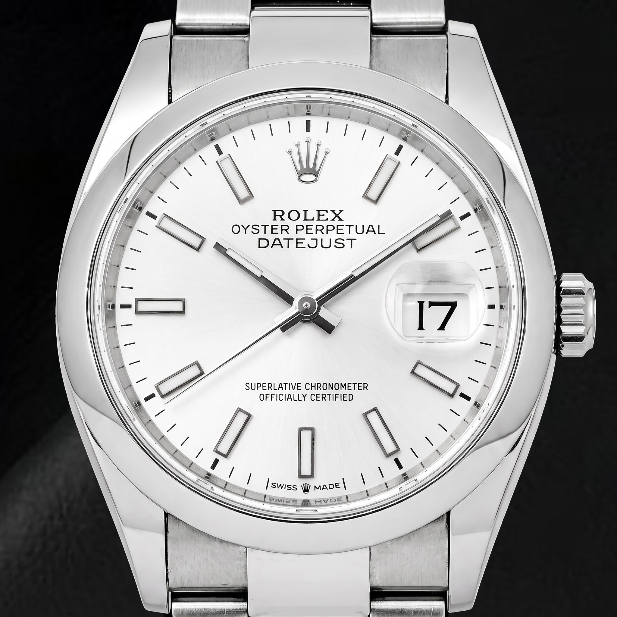 Rolex Datejust 126200 36mm Silver Luminous Dial Stainless Steel Watch