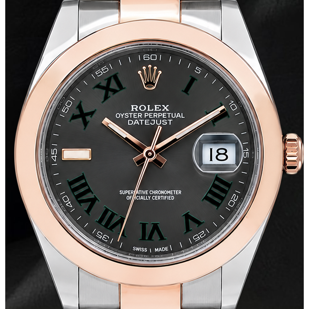 Rolex Datejust 126301 41mm Gray Roman Dial Two Tone Watch