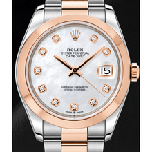 Rolex Datejust 126301 41mm White Mother of Pearl Diamond Dial Two Tone Watch