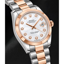 Rolex Datejust 126301 41mm White Mother of Pearl Diamond Dial Two Tone Watch