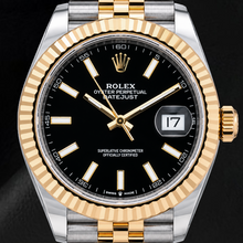 Rolex Datejust 126333 41mm Black Luminous Dial Two Tone Watch