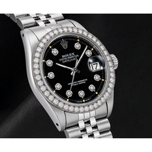 Rolex Datejust 1601 36mm Black Diamond Dial Stainless Steel Watch