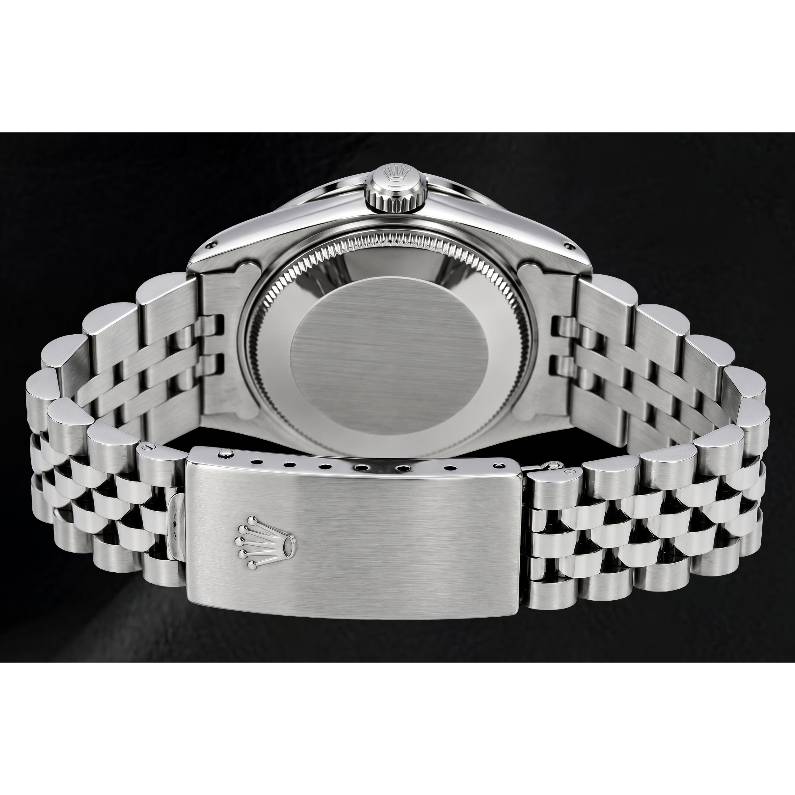 Rolex Datejust 1601 36mm Black Diamond Dial Stainless Steel Watch