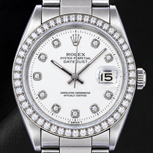 Rolex Datejust 1601 36mm White Diamond Dial Stainless Steel Watch